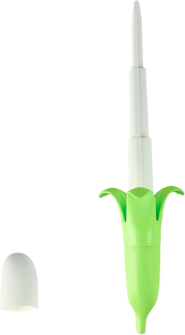 3D Printed Retractable Samurai Sword Fidget Toy Model for Decompression and Creative Play - Unique Plastic EDC Gift Small Banana Sword Green