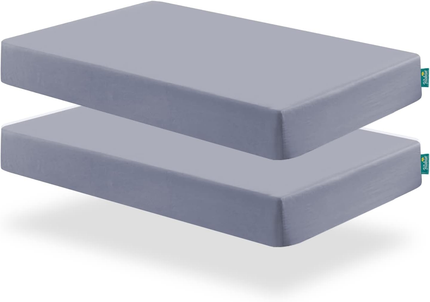 Crib Sheets and Waterproof Crib Mattress Protector 4 Pack Set,Waterproof Crib Sheets Mattress Pad Cover for Baby Boys and Girls, Grey