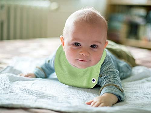 SPINFOX Waterproof Baby Bibs for Girls, Boy, Unisex Drool Bib Cotton Solid Knit Infant Feeding Bibs
