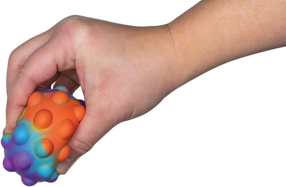Raymond Geddes Everlasting Pop N Ball Stress Ball Fidget Toy Set (Pack of 12), Multi (72035)