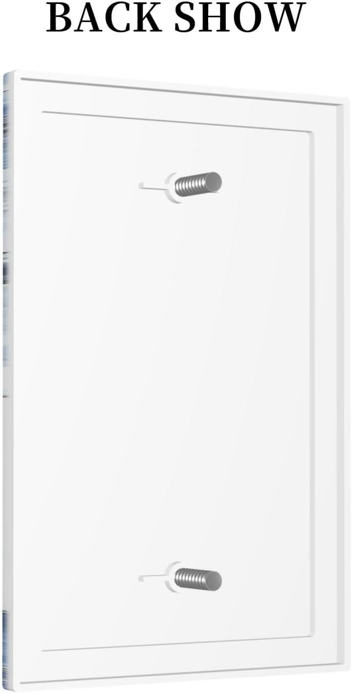 Light Switch Cover Plate White Marble Navy Blue Line Fluid 1 Gang No Device Blank Electrical Wall Plates Faceplate Decorative Switch Plate For Bathroom Kitchen Decor