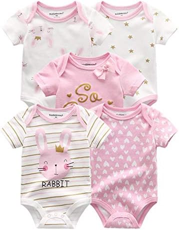 Kiddiezoom Unisex Newborn Baby Short-Sleeve Bodysuit Baby Layette Essentials Giftset Clothing Set