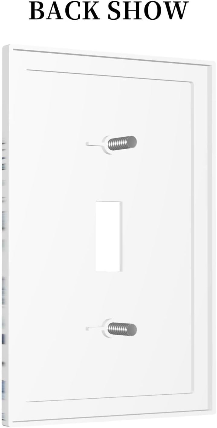 Decorative Light Switch Cover Light Blue Watercolor Leaves Plant With Floral 1 Gang Single Toggle Device Electrical Faceplate Switchplates Decorator Outlet Wall Plate for Bedroom Bathroom