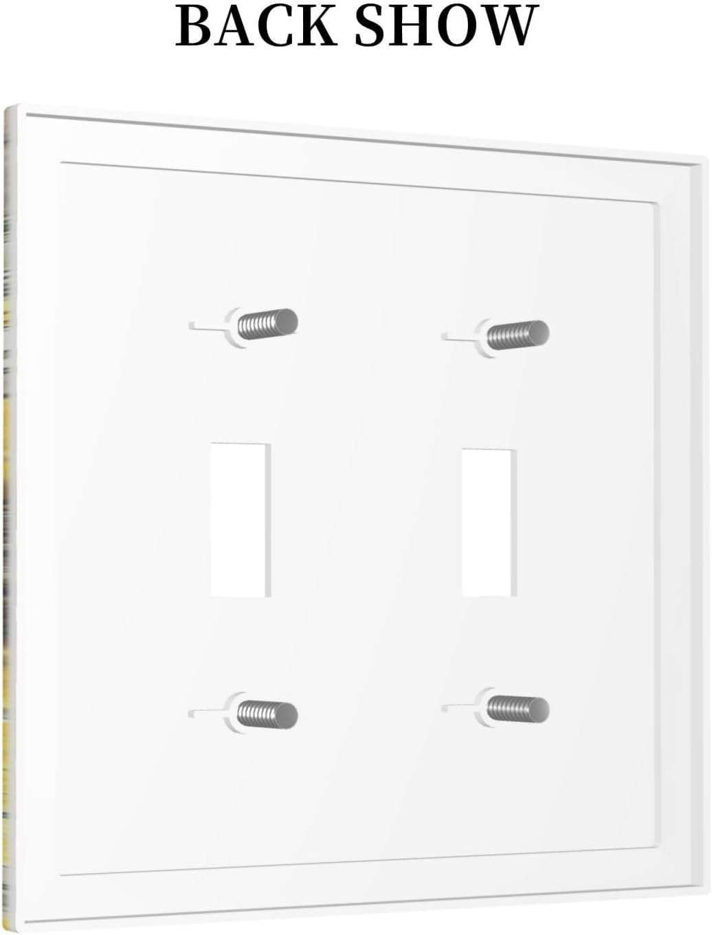 Decorative Switch Plates Floral Sunflower Rustic Flower Vintage Wood 2 Gang Double Toggle Outlet Light Switch Cover Wall Plate Electrical Faceplate For Farmhouse Cabin Decor