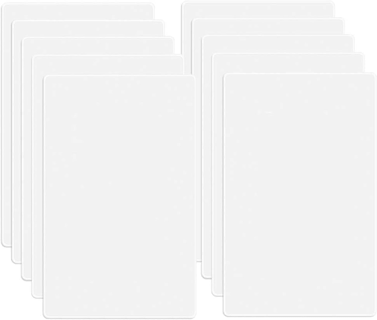 1-Gang Screwless Blank Wall Plate Cover Blank Switch Outlet Electrical Faceplate for Light Switch, Receptacle, Dimmers, USB Outlet, GFCI, Child Safe Cover Plate, White (10-Pack)