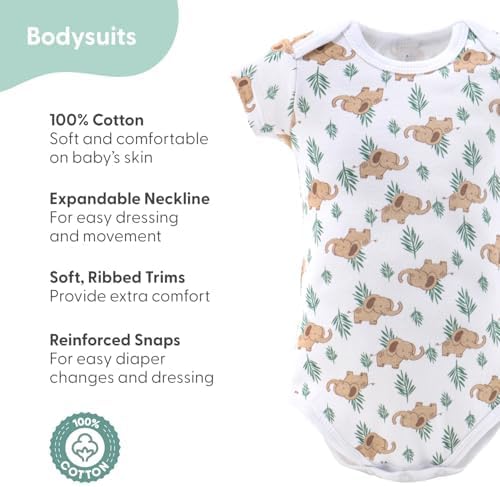 The Peanutshell Baby Layette Gift Set for Boys or Girls - Unisex Newborn to 9 Months Baby Clothes & Essentials - Wild Jungle