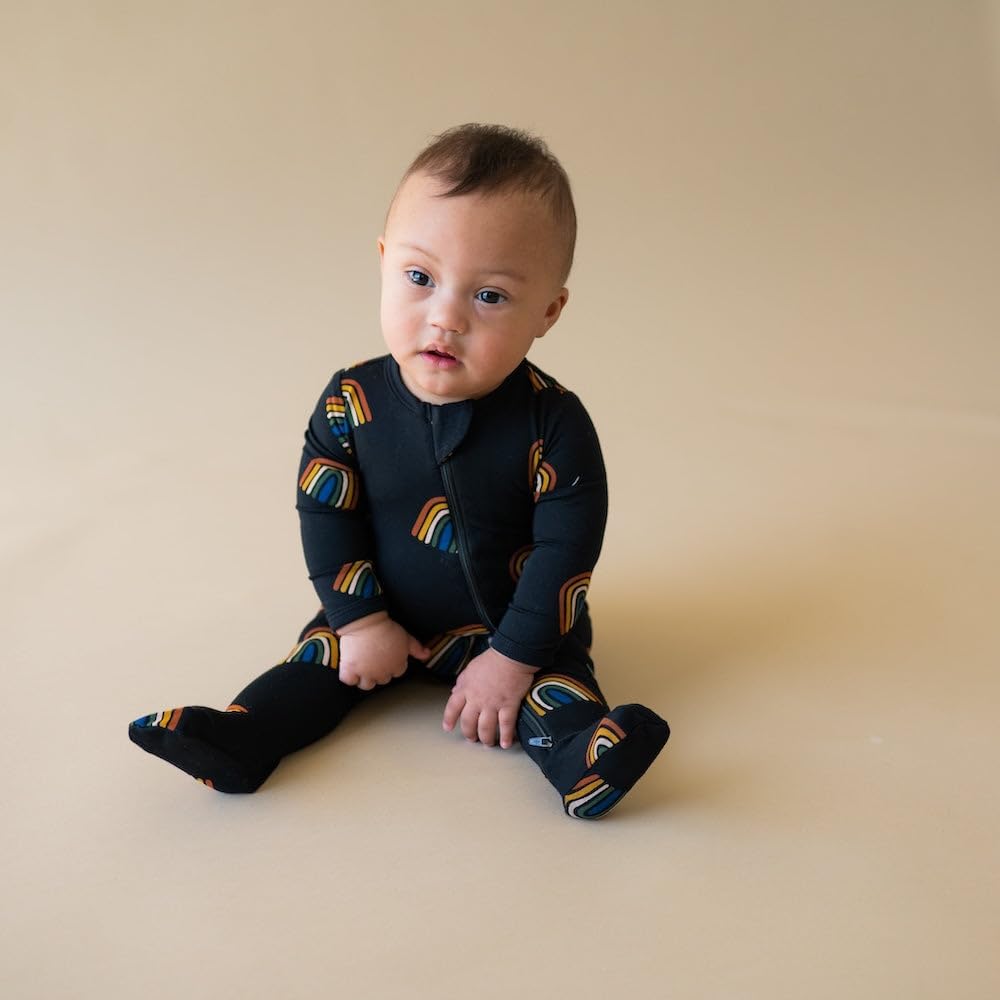 KYTE BABY Unisex Zipper Closure Footies, Rayon Made From Bamboo, 0-24 Months