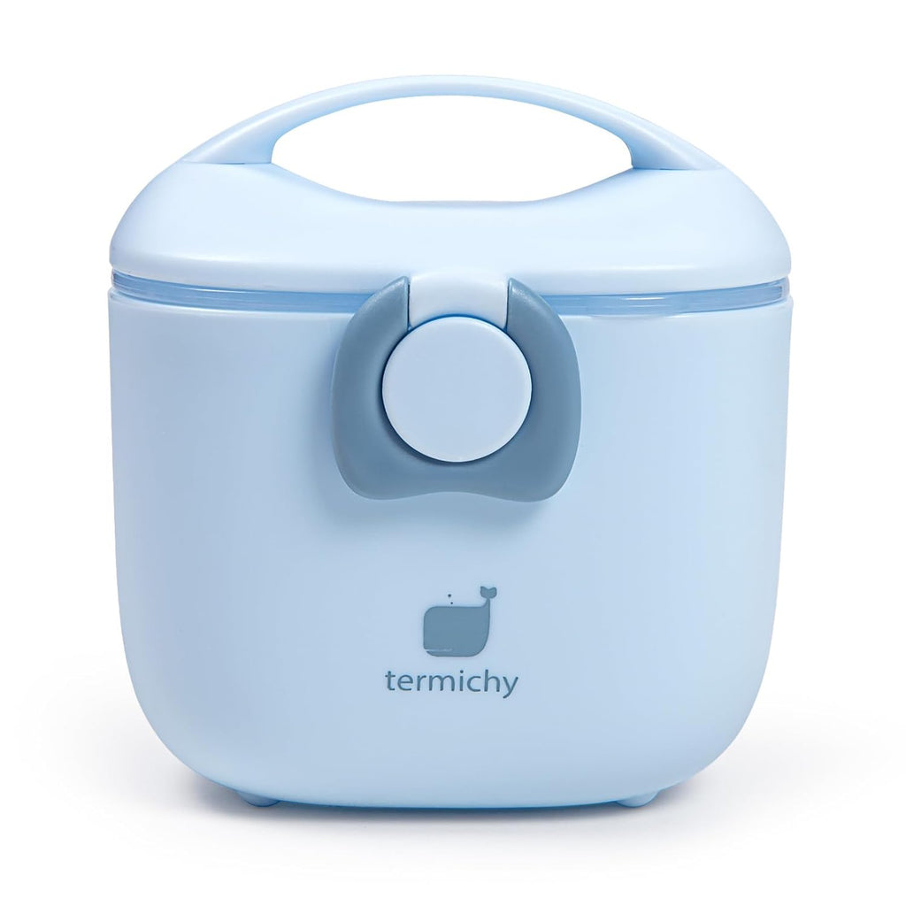 Termichy Baby Formula Dispenser, Portable Milk Powder Dispenser Container with Carry Handle and Scoop for Travel Outdoor Activities with Baby Infant, 8.8OZ, 0.55LB, 250g, 500ml (Light Blue)