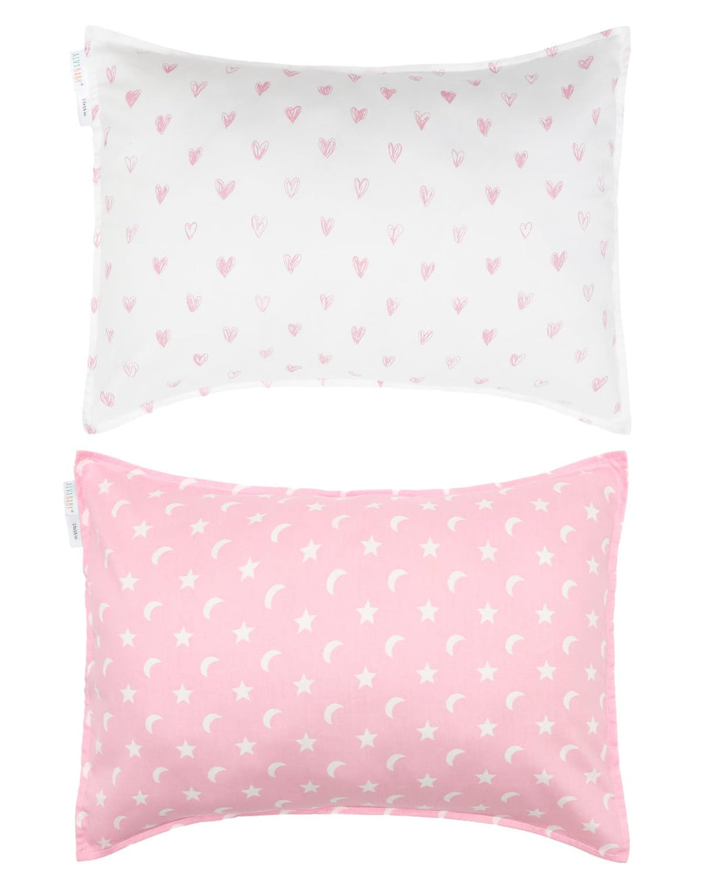 ALVABABY Toddler Pillowcases Fits 14x20in,13x18in Kids Cotton Baby 2 Packs Envelope Kids Pillow Cover for Boy Girl Sleeping Travel 2L-FTP18A