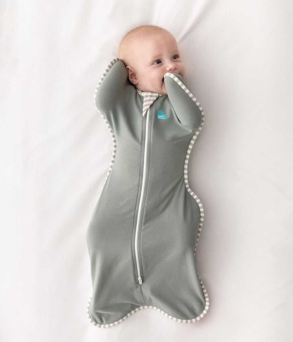 Love to Dream Swaddle UP, Baby Sleep Sack, Self-Soothing Swaddles for Newborns, Improves Sleep, Snug Fit Helps Calm Startle Reflex, New Born Essentials for Baby, 1.0 TOG, 5-8.5 lbs, Deep Olive
