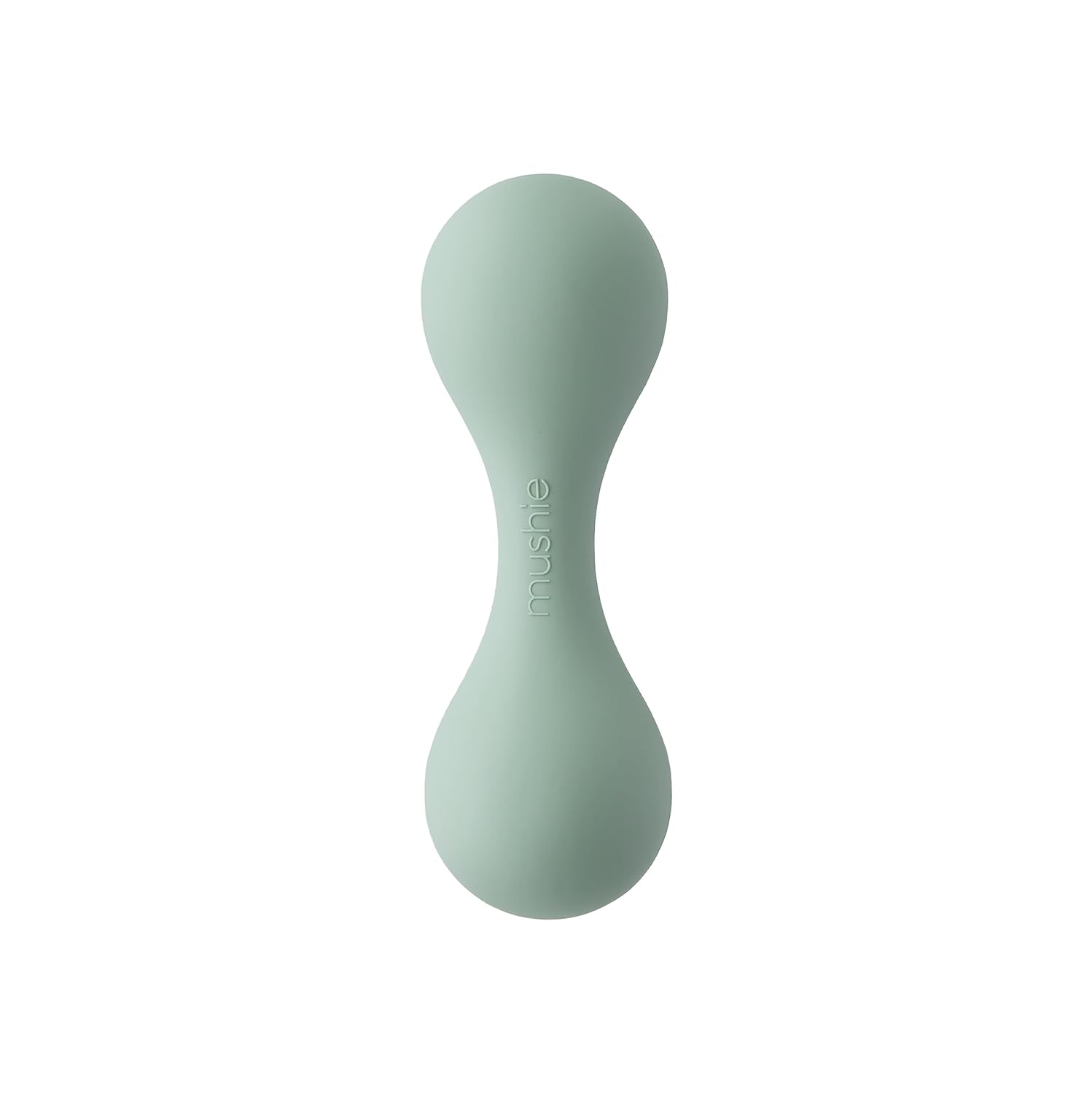 mushie Silicone Baby Shaker Rattle Toy | Ages 3+ Months (Cambridge Blue)