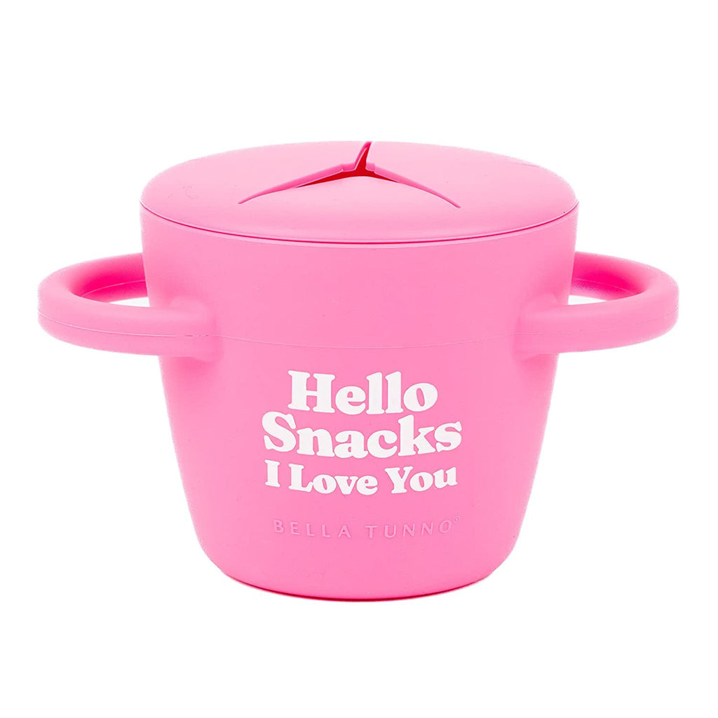 Snack Cups for Toddlers by Bella Tunno, Silicone Spill Proof Food Container with Lid, Babies & Kids 6-12 Months, Hello Snacks
