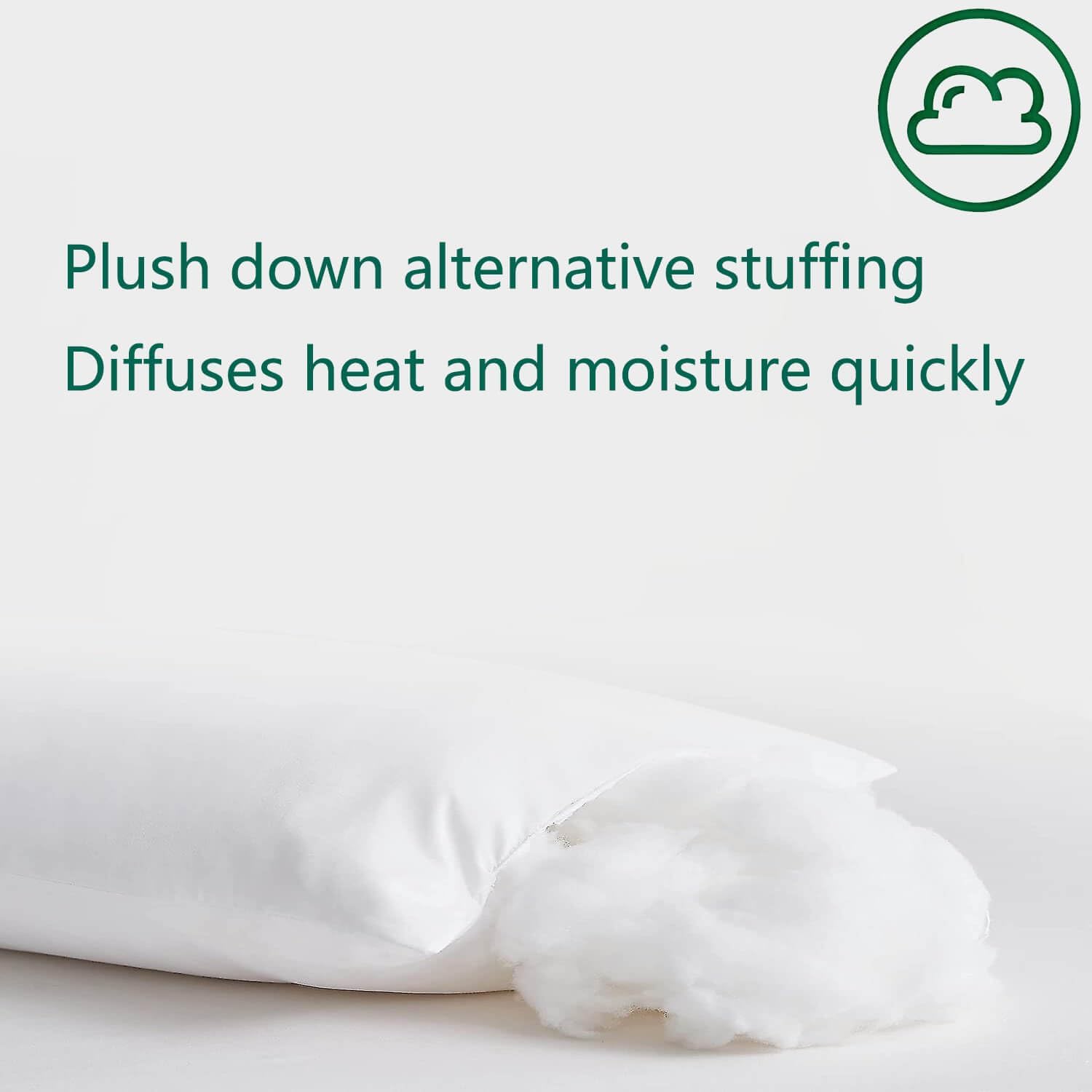 Squishy Flat Bed Pillows King Size Set of 2 Extra Soft Thin Pillow for Stomach Sleeping Adults Kids Back Sleeper Plush Fluffy White 20x36 inches