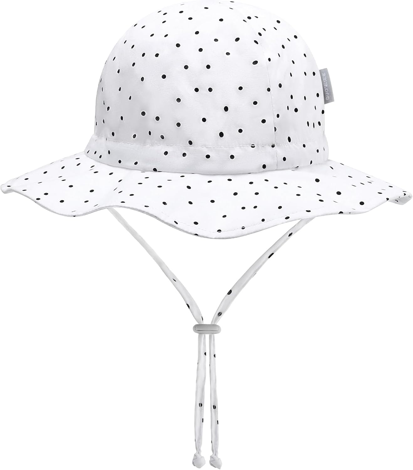 UPF 50+ Baby Bucket Hat - Wide Brim Sun Protection Beach Cap for Girls - Cute & Adjustable Toddler Hat