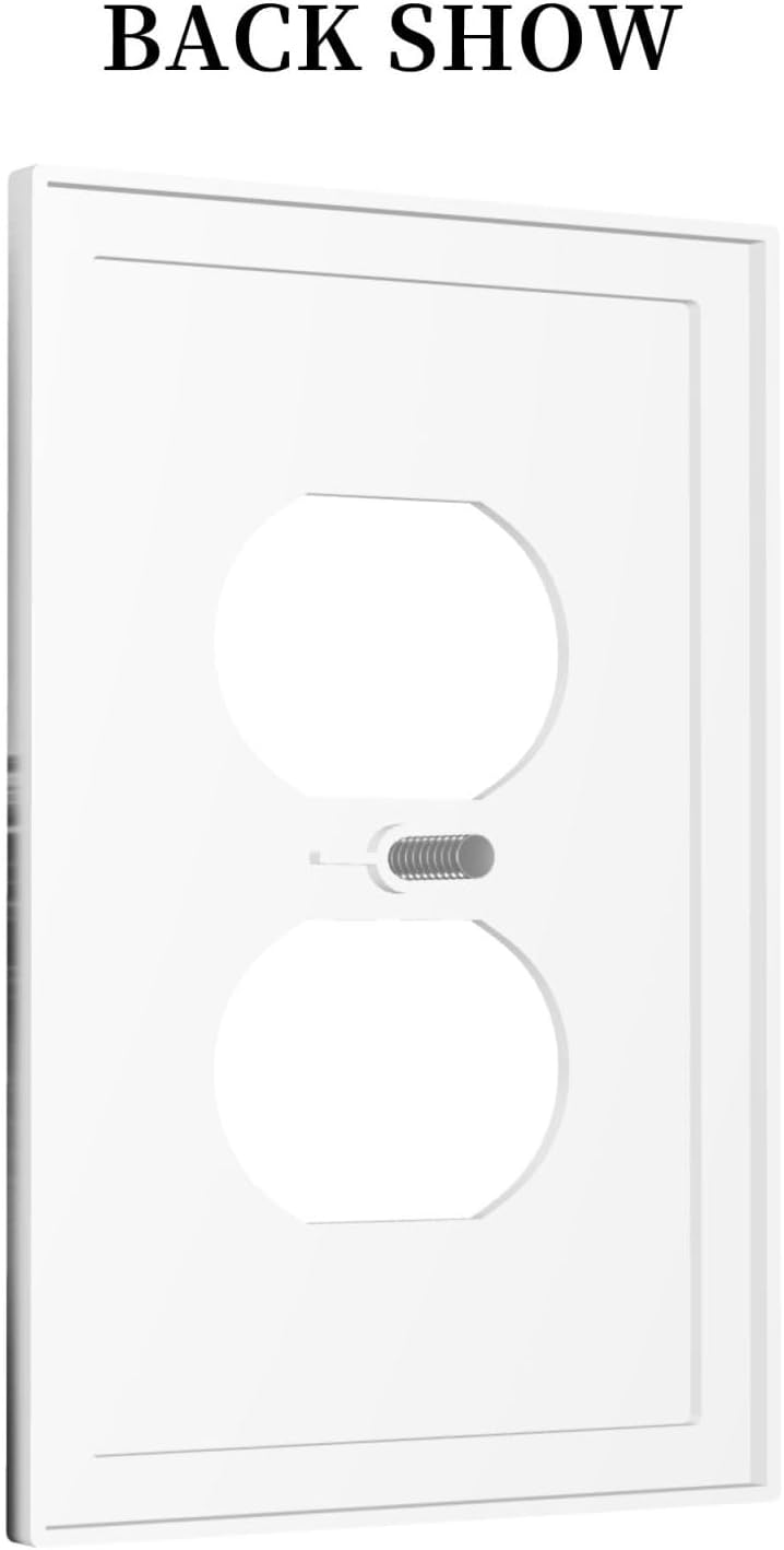 Foggy Forest Natural Scenery Retro Tree Pine Outlet Covers 1 Gang Duplex Light Switch Cover Decorative Switch Plates Electrical Receptacle Faceplate Wall Plate for Bed Room Living Room Decor