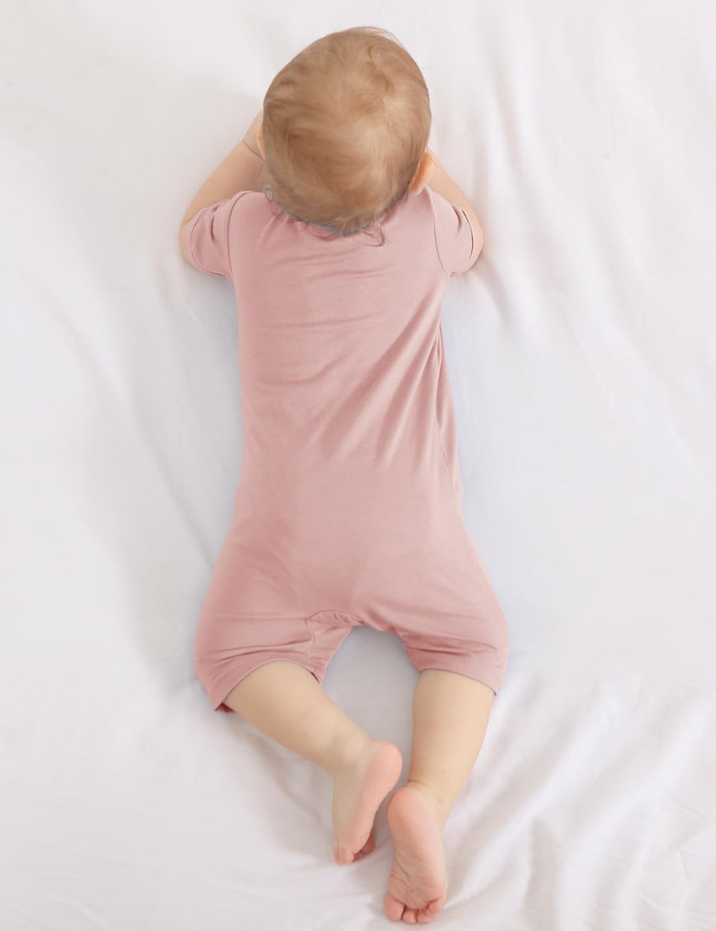 Jimonda Boys Baby Girls Short Sleeve Romper Unisex Baby Footless Pajamas With Viscose 2-Way Zipper Front 3Pcs0-24Months