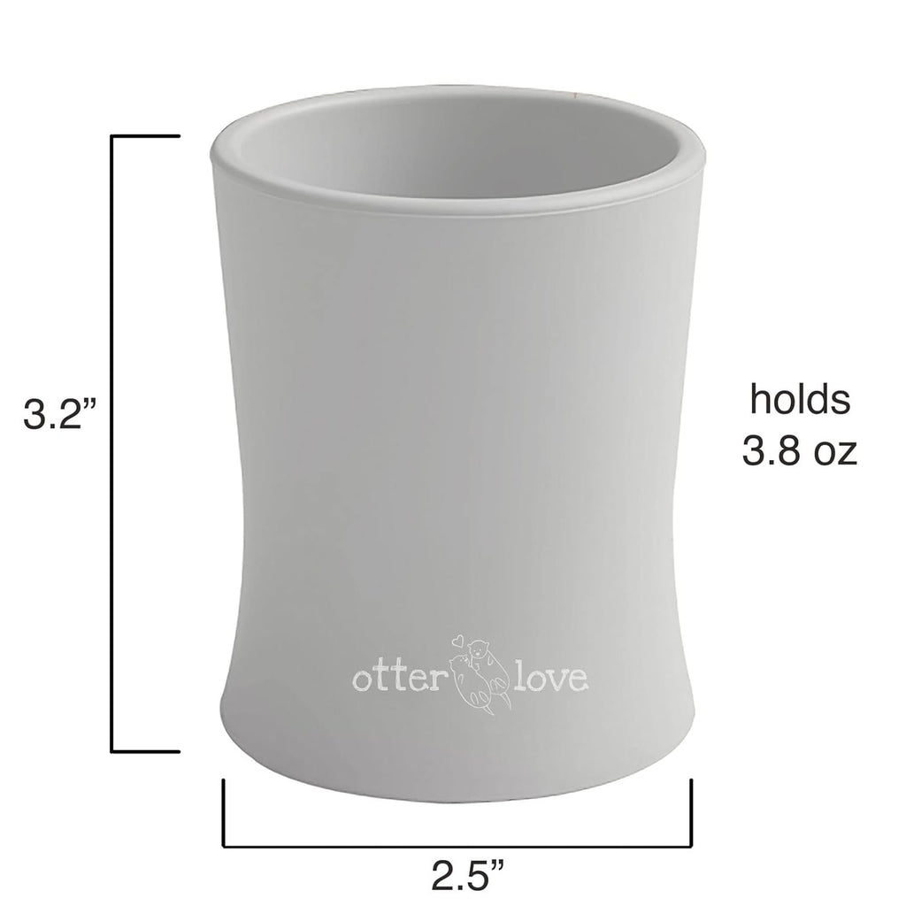 otterlove Silicone Baby & Toddler Training Cup - Pediatric OT Approved - 100% Platinum Pure LFGB Silicone - Unbreakable - Plastic Free - Tiny Cup Perfect for Baby Led Weaning (2 Pack - Sage + Sand)