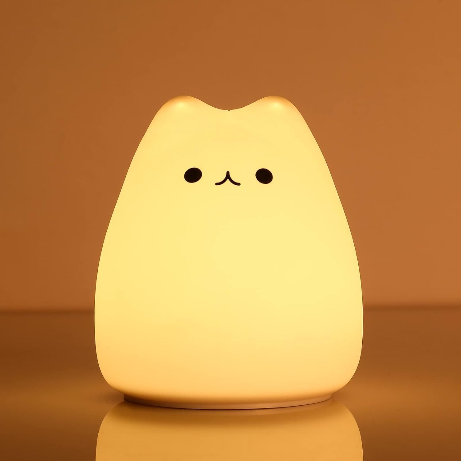 LOVERUIS Cat Lamp Night Light Girl Colorful Squishy Night Lights with 1 Hours Timer Kids Nightlight for Kids Room Gift for Toddle Kitty Lamp Girl