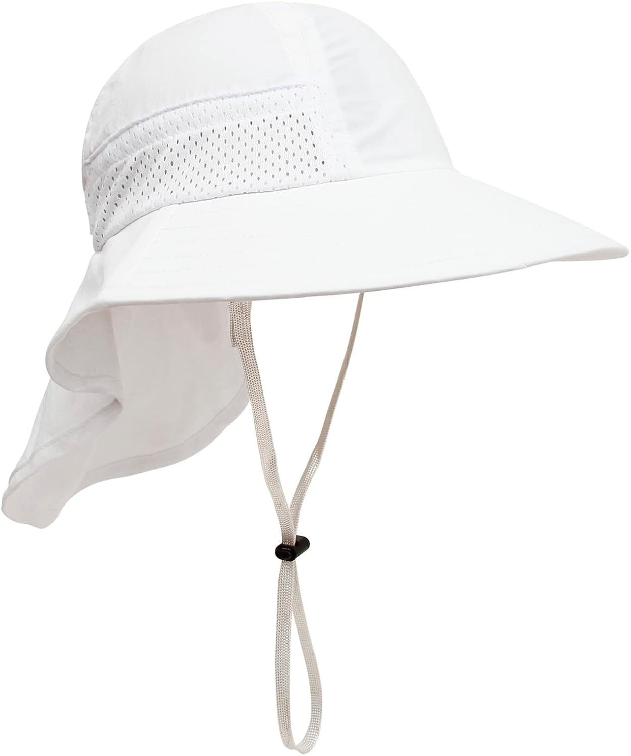 CHUNG Baby Sun Protection Hat Summer Toddler Adjustable UPF 50+ Wide Brim Neck Flap Beach Caps Boys Girls 1-12 Years Kids