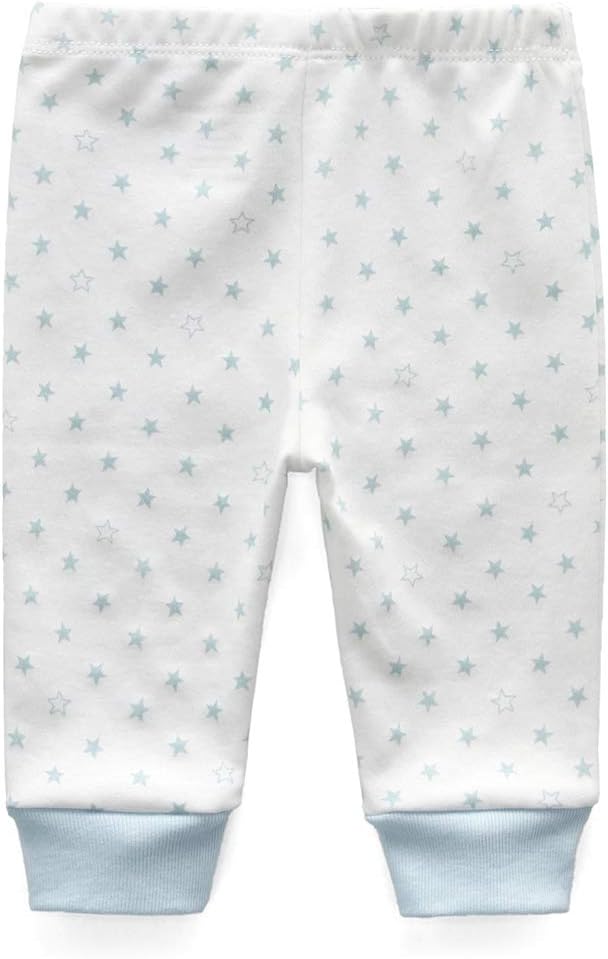 Unisex Newborn Baby Cotton 4-Pack Pants Embroidery Pringting Casual Leggings 0-24 Months for Boys and Girls