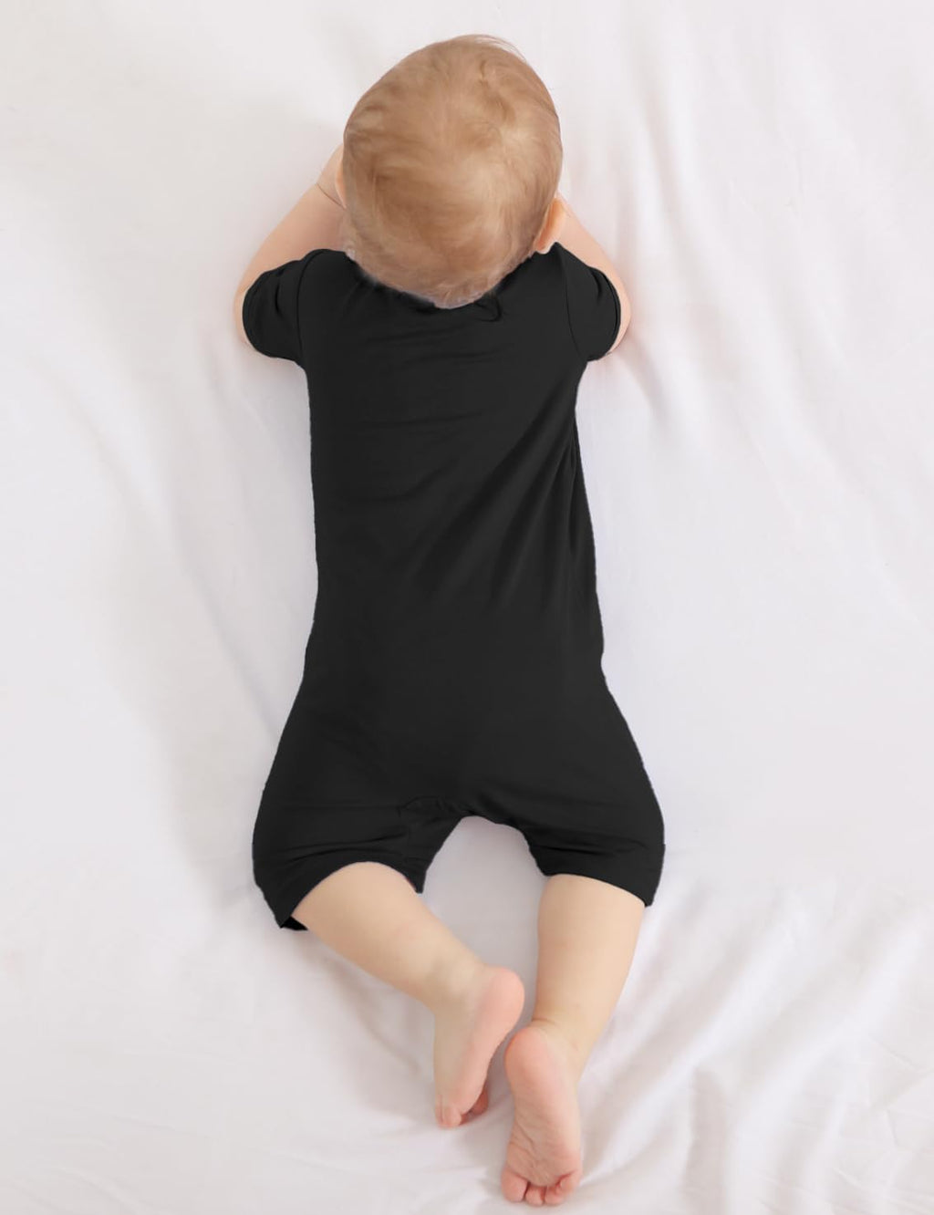 Jimonda Boys Baby Girls Short Sleeve Romper Unisex Baby Footless Pajamas With Viscose 2-Way Zipper Front 3Pcs0-24Months