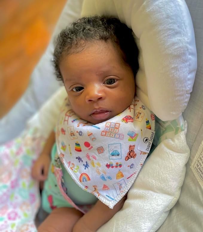 DiaperSquad's Baby Bibs for Drooling and Teething, Bibs for Boys, Baby Girl - Solid Cotton Baby Drool Bibs