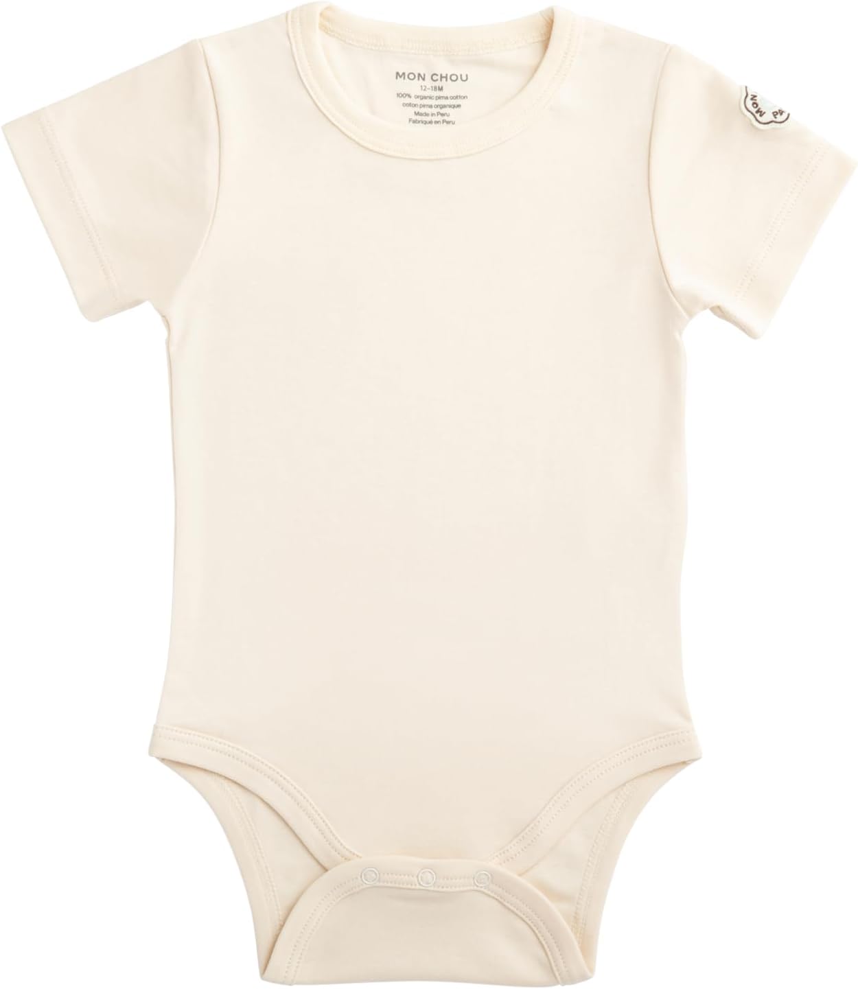 MON CHOU Premium Short Sleeve Bodysuit - Luxuriously Soft, 100% Pima Cotton Baby Bodysuit - Organic Cotton Baby Clothes