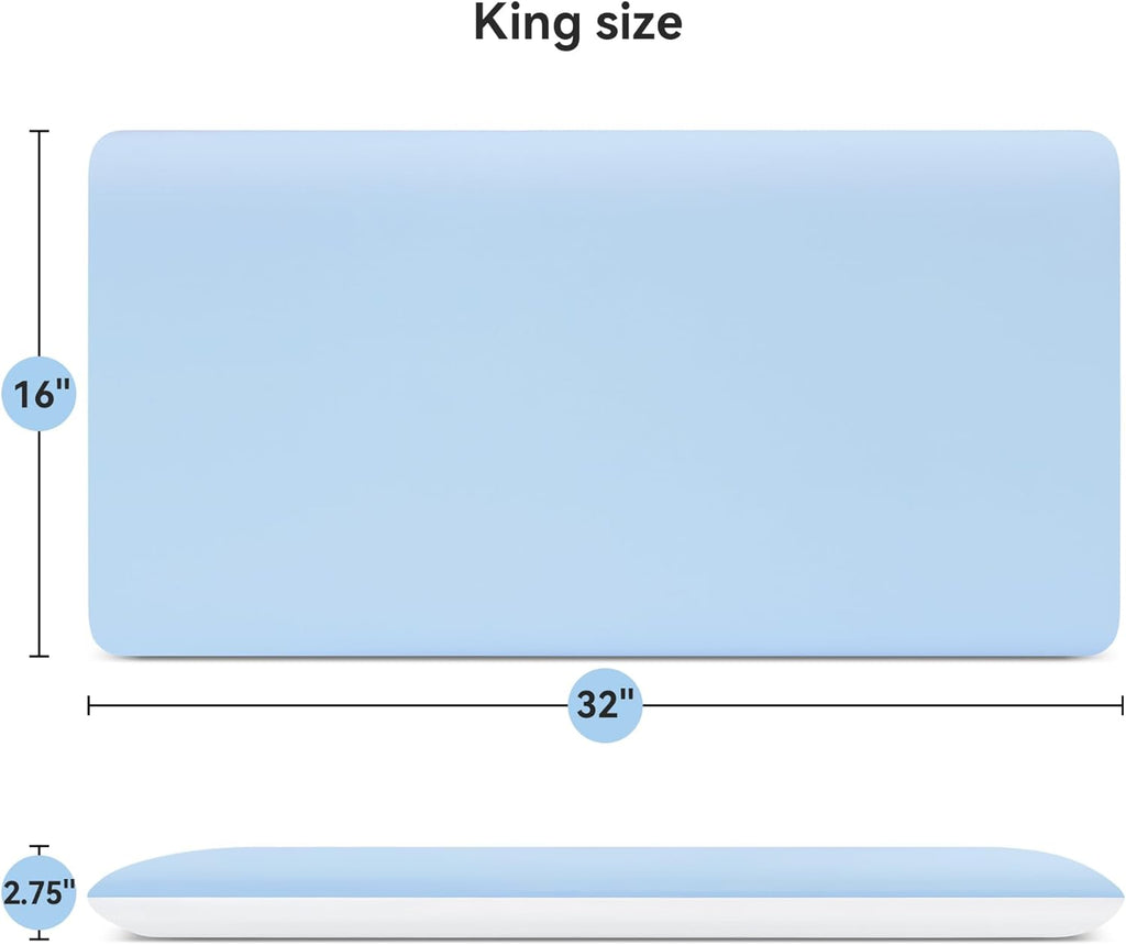 AM AEROMAX 2.75 Inches King Size Hyper Slim Memory Foam Pillow for Stomach and Back Sleepers - Thin, Flat Design for Cervical Neck Alignment and Deeper Sleep.