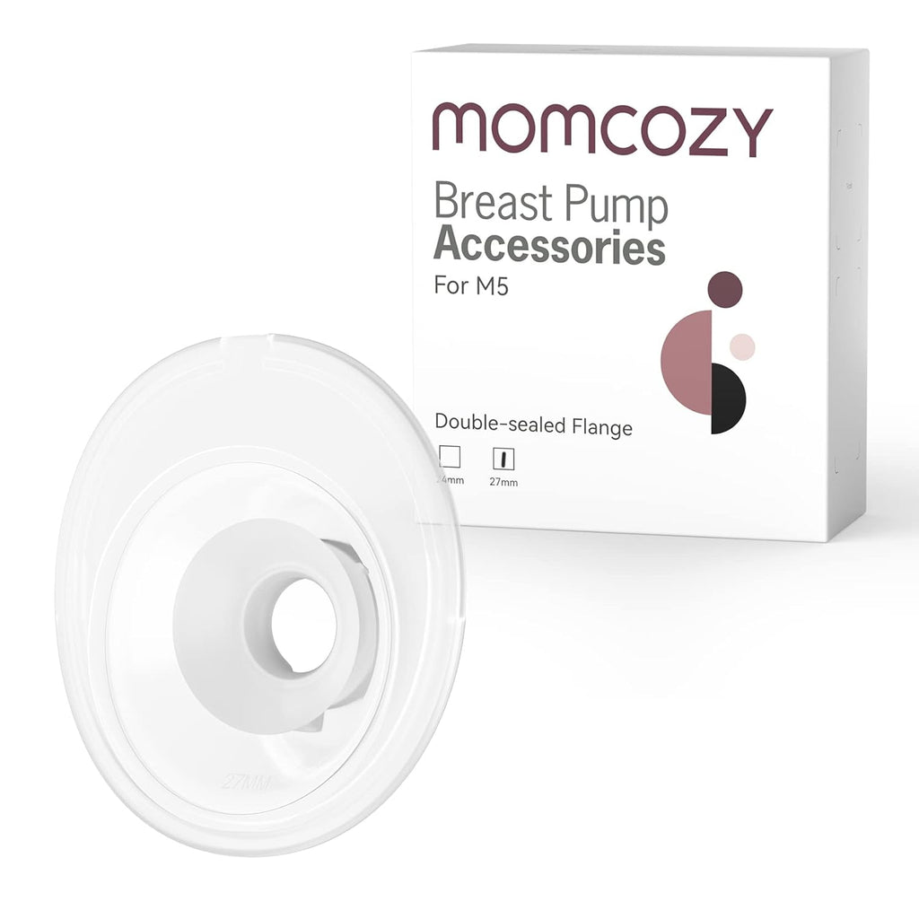 Momcozy Double-Sealed Flange 27mm Compatible with Momcozy M5 Breast Pump. Original M5 Breast Pump Replacement Accessories, 1PC (27mm)