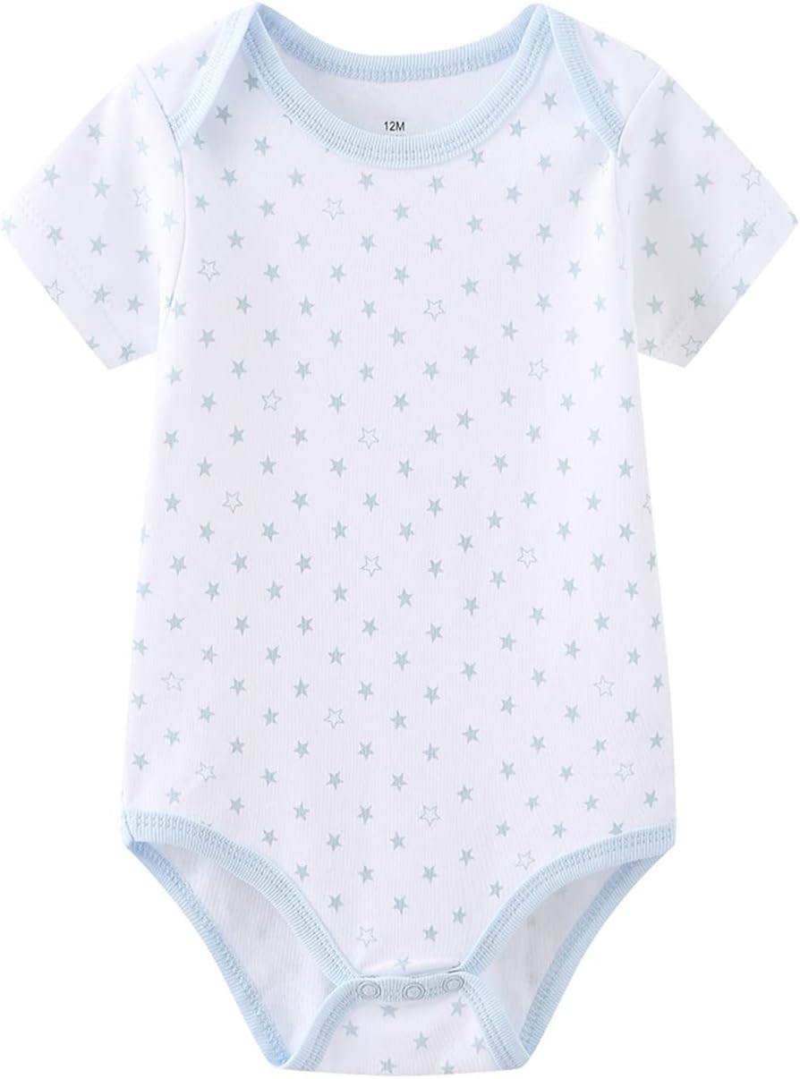 Baby Bodysuit Short Sleeve one-Piece Newborn Baby Clothes for Baby Boy and Girls