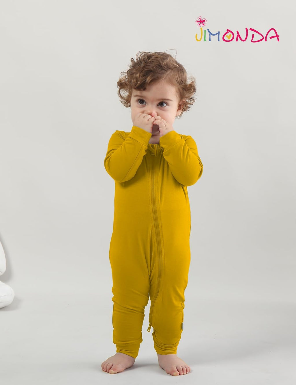 Jimonda Baby Romper Boys Girls Bamboo Pajamas 2-Way Zipper Footless Unisex Long Sleeve Sleepers Sleep and Play 0-24 Months