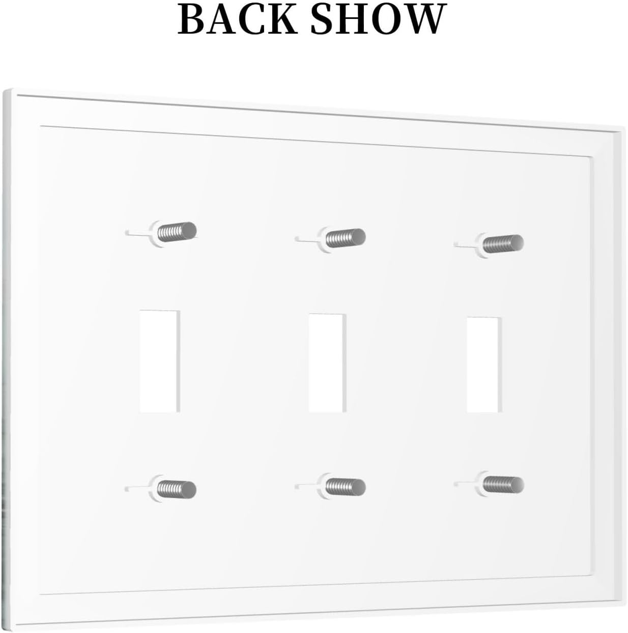 Decorative Switch Plates Wildflower Botanical Watercolor Floral 3 Gang Wall Plate Triple Toggle Light Switch Cover Faceplate Electrical Wall Panels For Bed Room Living Room Decor