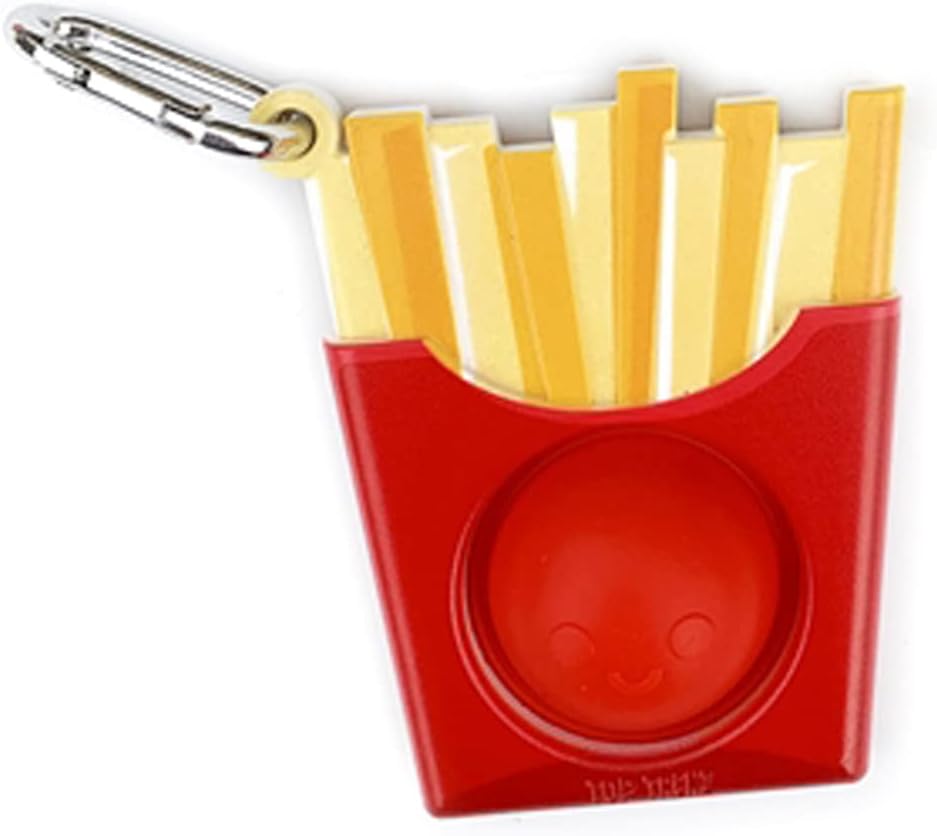 TOP TRENZ OMG Pop Fidgety Bubble Fidget Toy Stress Relief Anxiety Boredom Keychain BFF Burger and Fries 7D-TMB3-E9M8 0