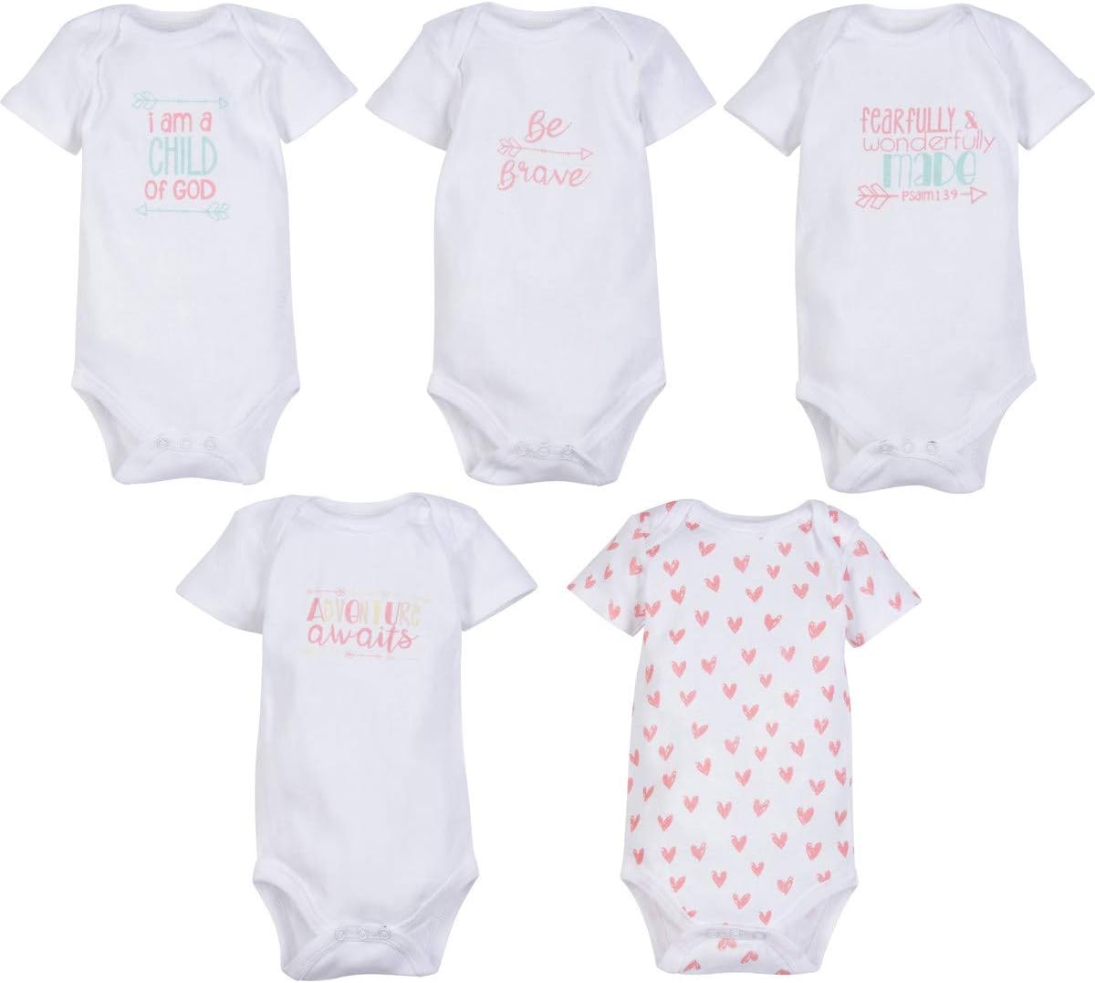 Miracle Baby 5-Pack Bodysuits