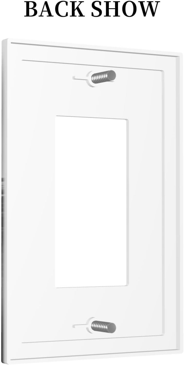 Foggy Forest Natural Scenery Retro Tree Pine Decorative Outlet Covers 1 Gang Single Rocker Light Switch Cover Plate Wall Plates GFCI Faceplate for Bed Room Living Room Decor