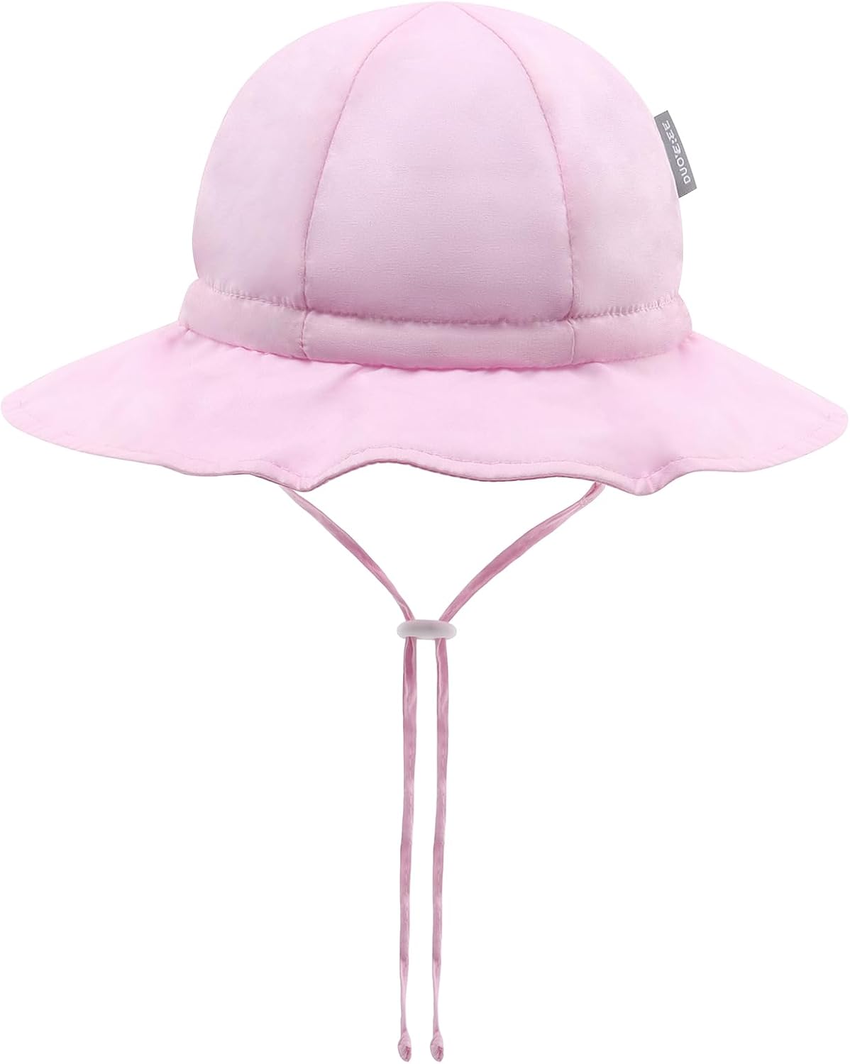 UPF 50+ Baby Bucket Hat - Wide Brim Sun Protection Beach Cap for Girls - Cute & Adjustable Toddler Hat
