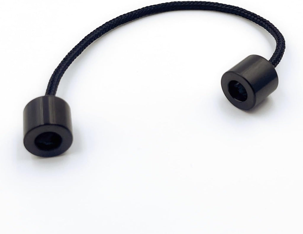 Titanium Alloy Beads - Worry Fidget Beads Skill Toys - Portable EDC Metal Fidget Toys - Gifts for Skill Players - with Parachute Cord (Black)