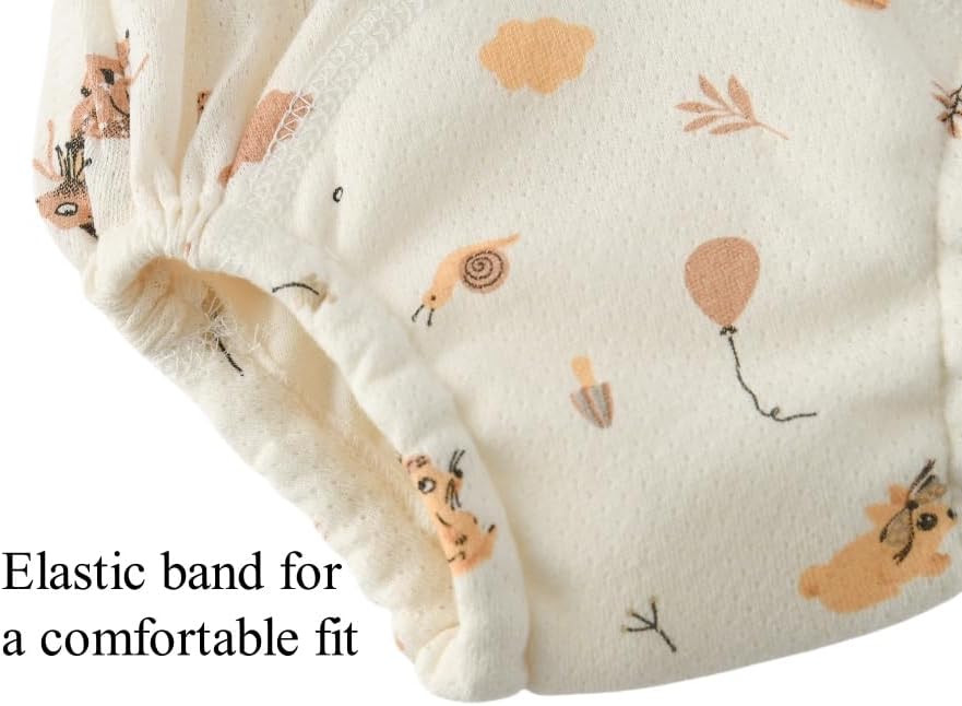 Baby Training Underpants,Soft Cotton Absorbent Potty Training Underwear For Baby Boys And Girls 6 Pack