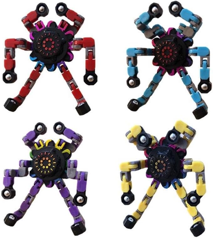 2024 New Fidget Toy Robot Spinners Sensory Toy (Red), Small