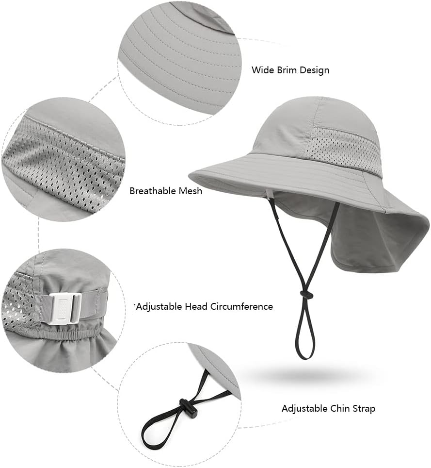 Baby Sun Protection Hat for Infant Toddlers Boys Girls UPF 50+ Sunhat for Outdoor Beach Swim