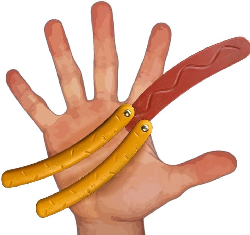 8Pcs Carrot Fidget Knife Toy Set, Butterfly Fidget Knife Toy, Nunchaku Toy, Carrot Hammer Toy, Colorful and Novel Shape,Made with 3D Printing Technology ,Perfect Stress Relief Toy Set