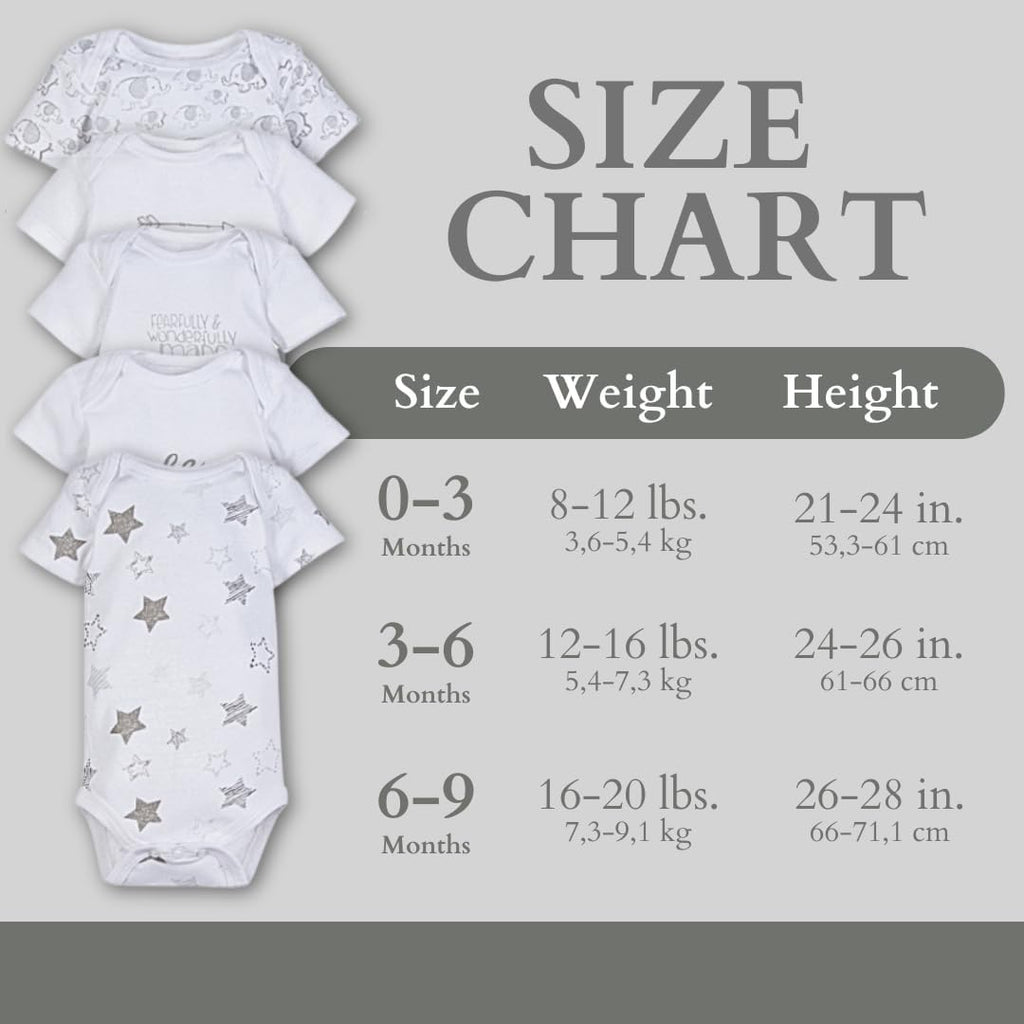 Miracle Baby 5-Pack Bodysuits
