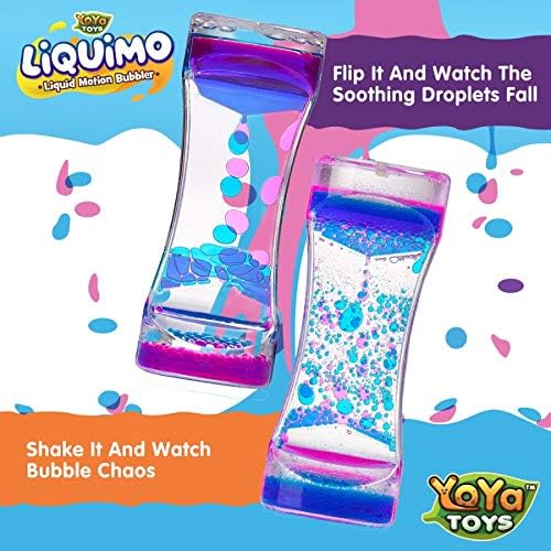 YoYa Toys Liquimo - Calming Liquid Motion Bubbler - 3 Pack - Toys for Kids and Adults - Hourglass Bubbler Timer - Handheld Game - Toys for Autistic Children