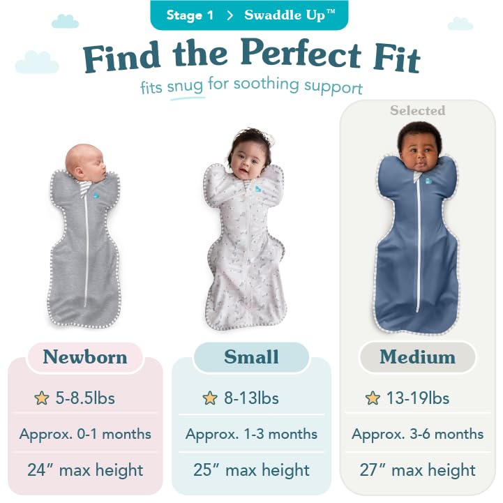Love to Dream Swaddle UP, Baby Sleep Sack, Self-Soothing Swaddles for Newborns, Get Longer Sleep, Snug Fit Helps Calm Startle Reflex, New Born Essentials for Baby, 1.0 TOG, 13-19 lbs, Deep Olive