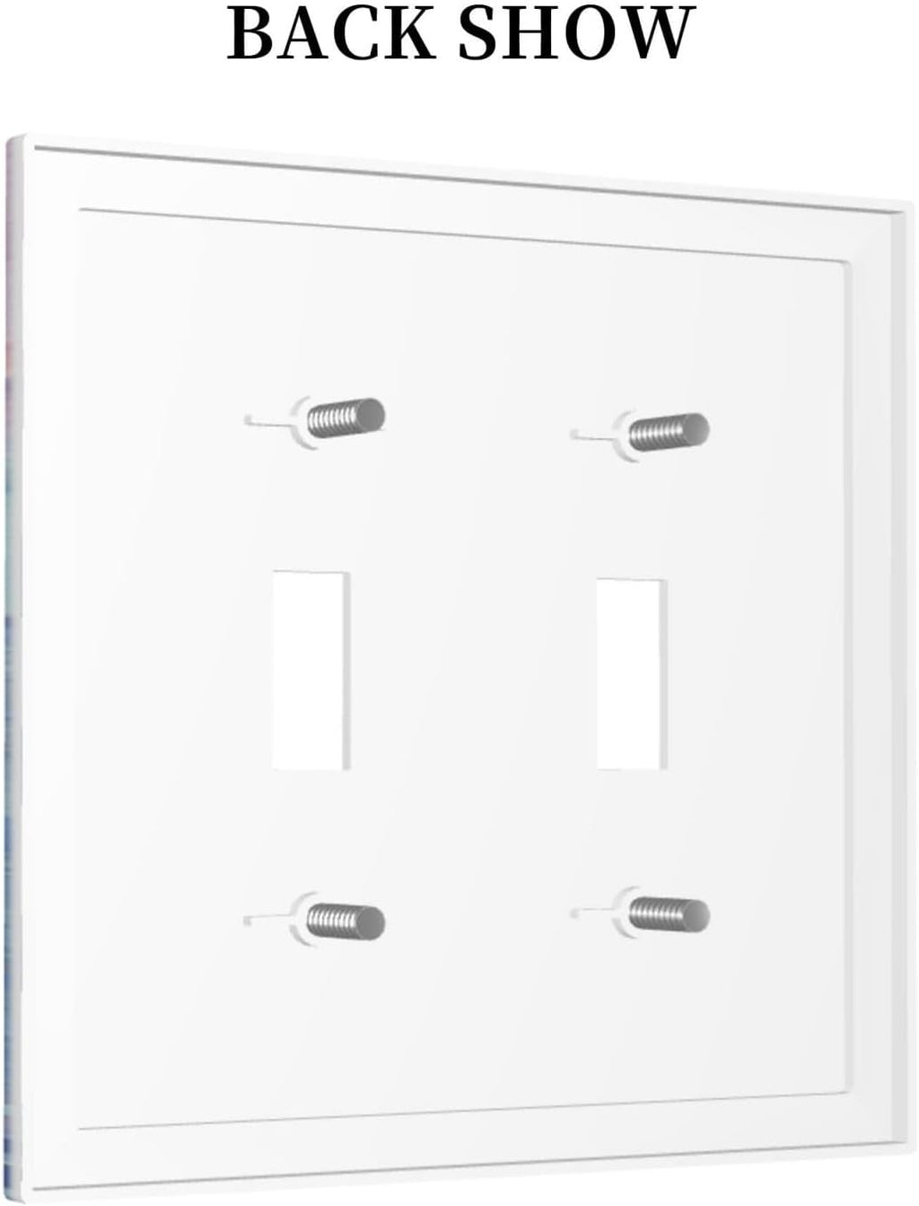 Turtle Coral Fish Watercolor Colorful Underwater World Decorative Switch Plates 2 Gang Double Toggle Outlet Light Switch Cover Wall Plate Electrical Faceplate for Kids Room Home Decor