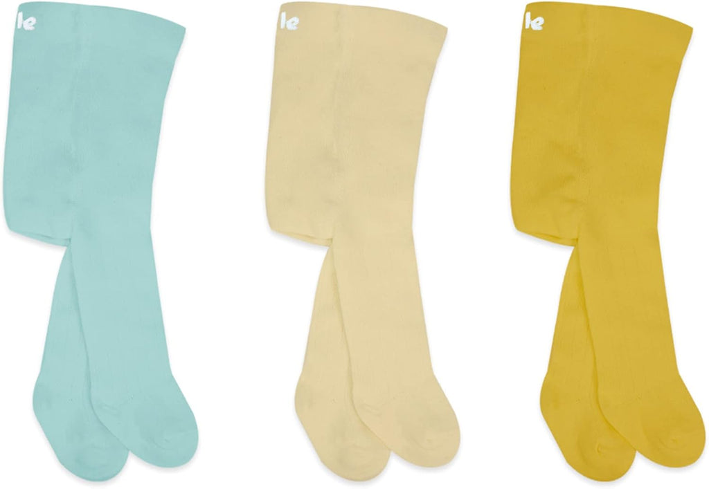 bistyle Baby Girls Tights Thick Leggings Soft | Warm Organic Cotton Stockings Pantyhose | Newborn Infant Toddler 3 Pack