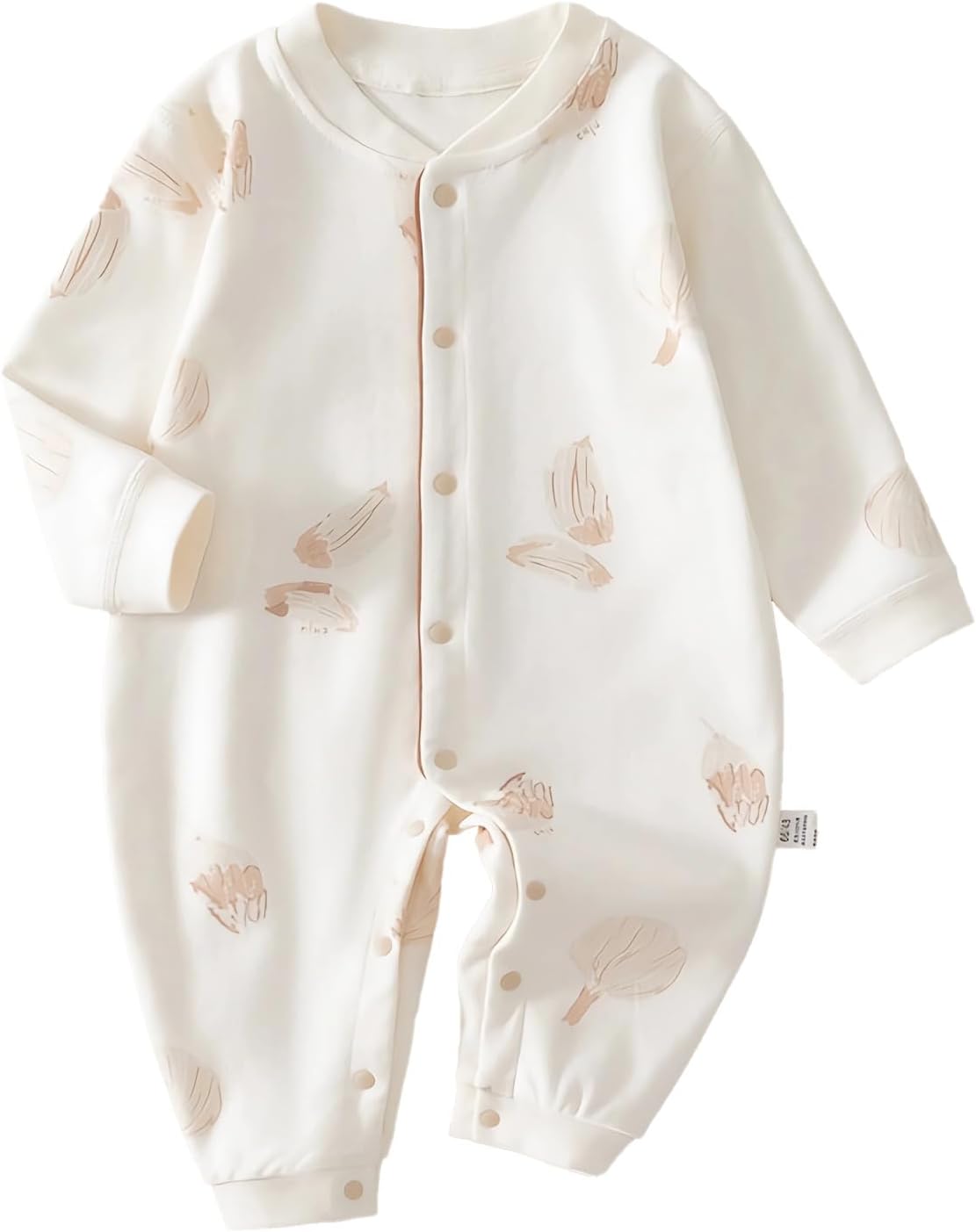 100% Organic Cotton Soft 3-24 Months Baby Romper Jumpsuits for Boys and Girls Unisex Long Sleeve