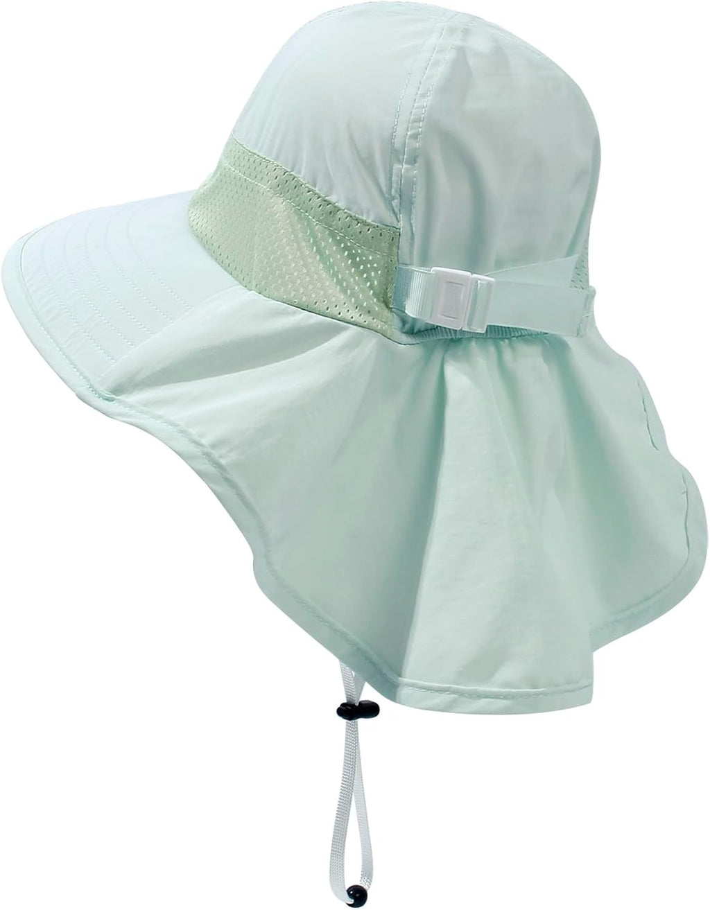 CHUNG Baby Sun Protection Hat Summer Toddler Adjustable UPF 50+ Wide Brim Neck Flap Beach Caps Boys Girls 1-12 Years Kids