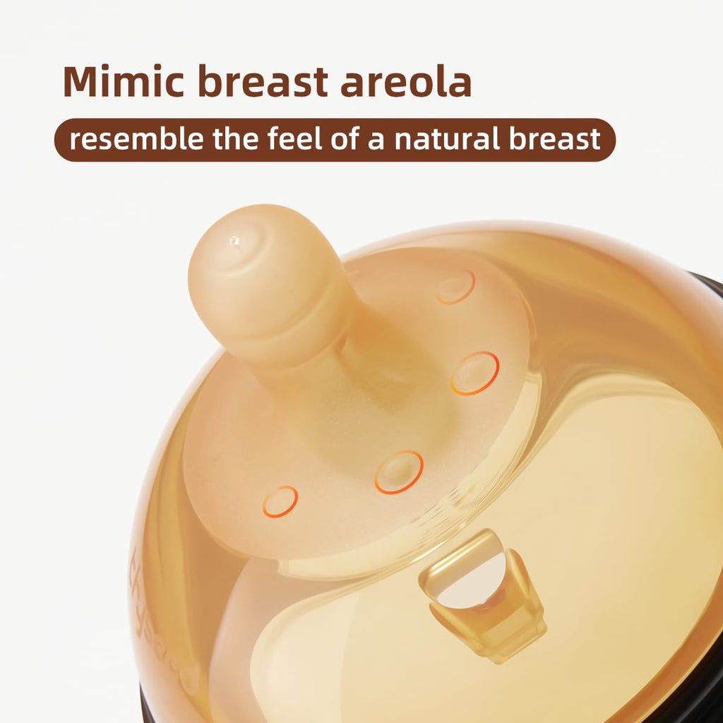 PPSU Natural Breast-Like Bottle with Nipple(10 Months+),10oz，1pack