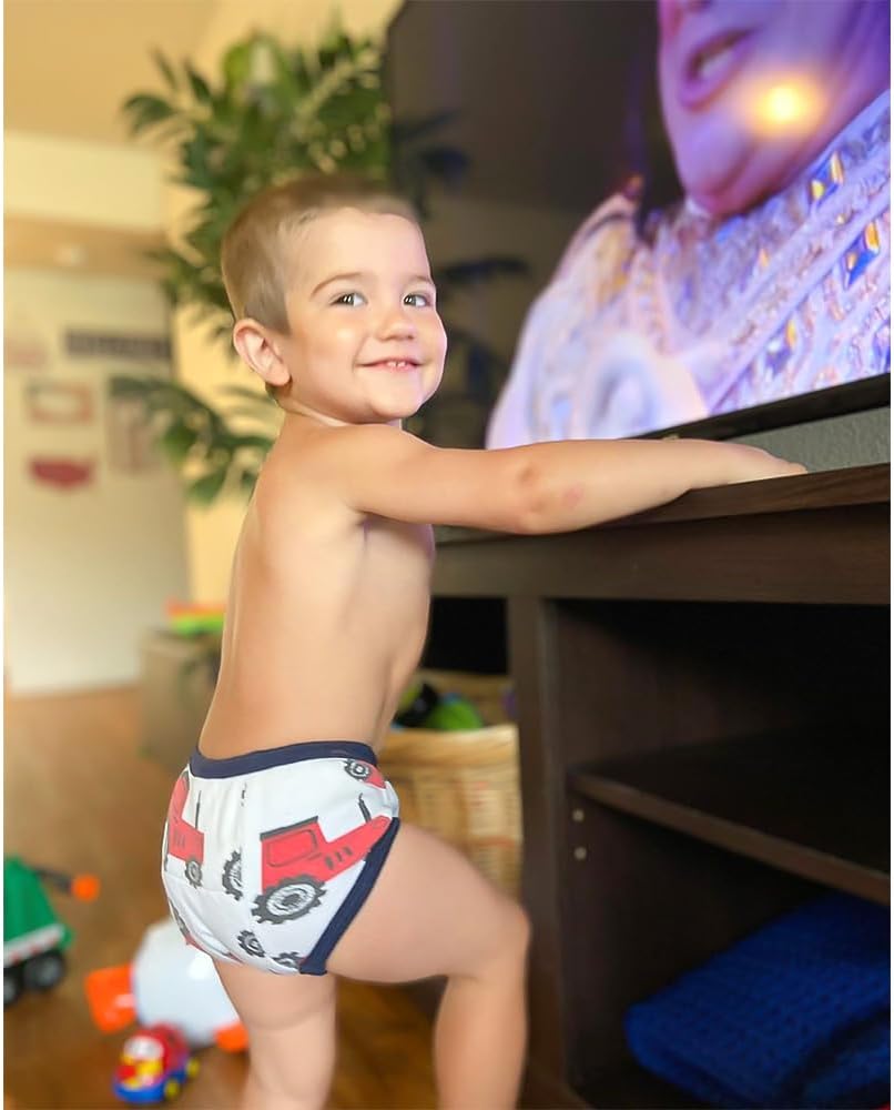 BIG ELEPHANT Toddler Training Pants, Soft Cotton Absorbent Training Underwear for Baby Boys & Girls